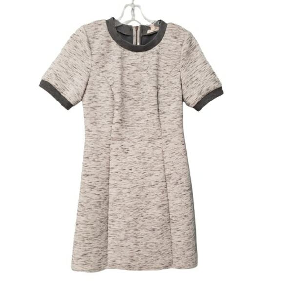 Silence + Noise by Urban Outfitters Gray White Heather Short Sleeve Scuba Dress - Picture 1 of 12